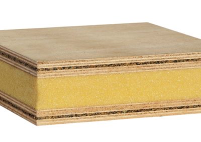 Isolight Panel –  Okoumè sandwich panel, gummed cork, CK-PET foam